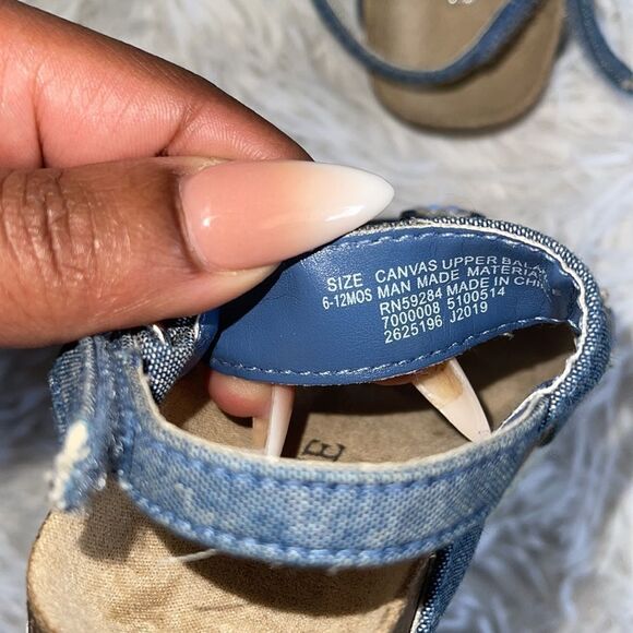 The Children’s Place Baby Girl’s Open Toe Ankle Strap Embellished Sandals 6/12M - Picture 8 of 11